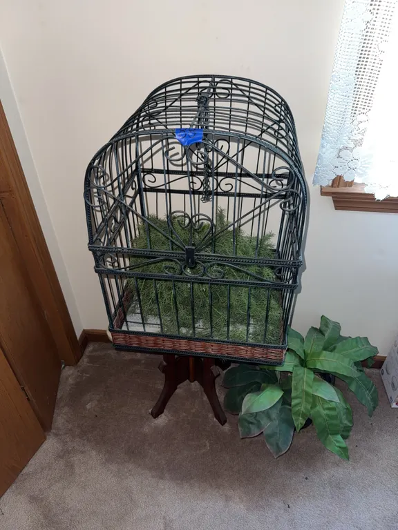 Large metal decorative bird cage