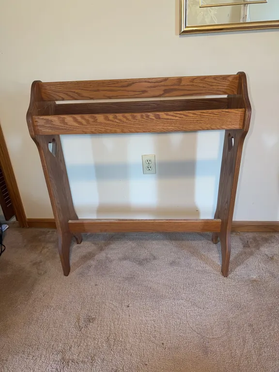 Wooden Blanket Rack