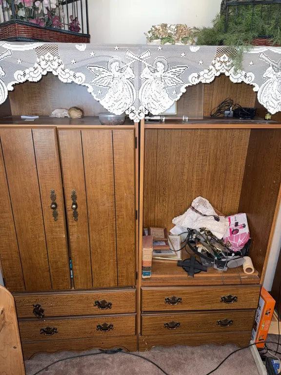 Large wardrobe cabinet with drawers