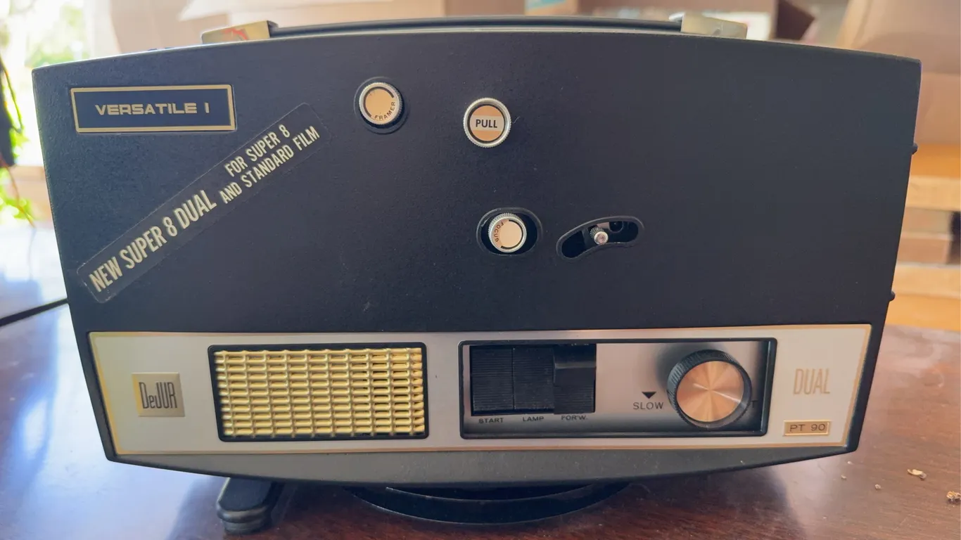 Vintage projector versatile one super eight duel