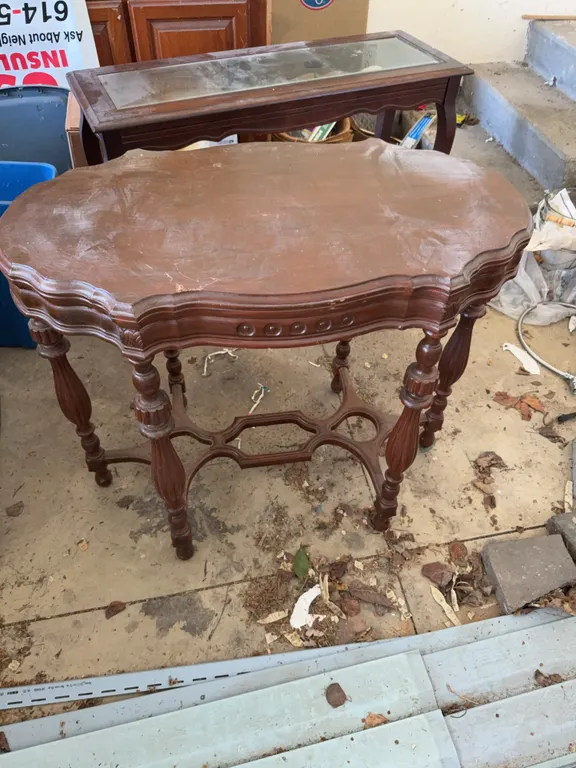 Wooden table stand decorative