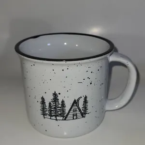 Speckled Enamel Camp Mug JerseyChurch.org Black Trim