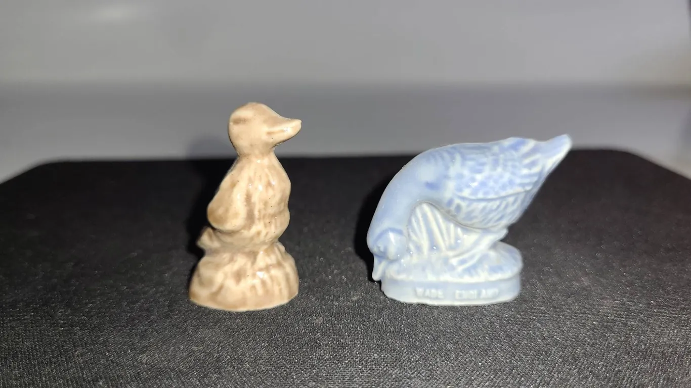 2 Wade England Animal Porcelain Figures, Duck & Bird