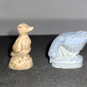 2 Wade England Animal Porcelain Figures, Duck & Bird