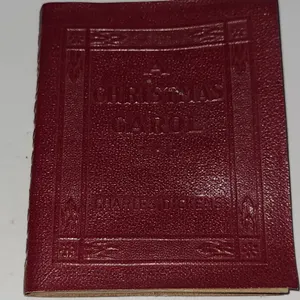 Leather Bound 'A Christmas Carol' by Charles Dickens Booklet