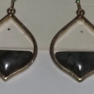 VSTYLE ER Teardrop Natural Stone Earrings, ED11002GRY