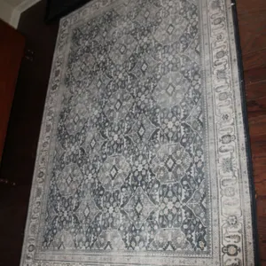 Blue Floral Area Rug