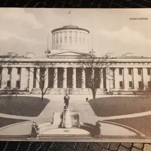 Jumbo Postcard Ohio State Capitol Columbus Unused 3¢ Rate