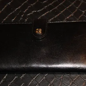 Bosca Old Leather Black Checkbook Wallet Made in USA