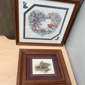 Framed Prints Including Pat Richter and Floral Heart