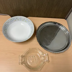 Crown Ming Fine China Bowl, Bruce Hunt Tray, Glass Dish
