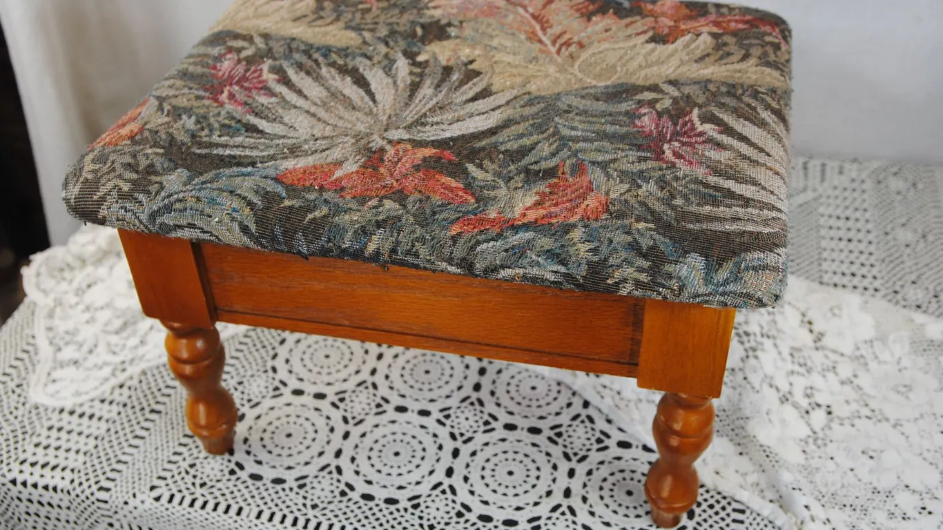 Fabric Covered Stool