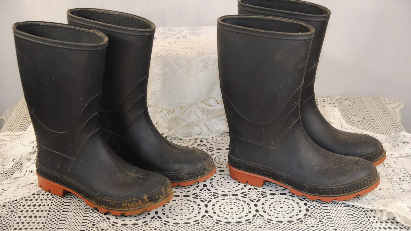 Black Rubber Rain Boots