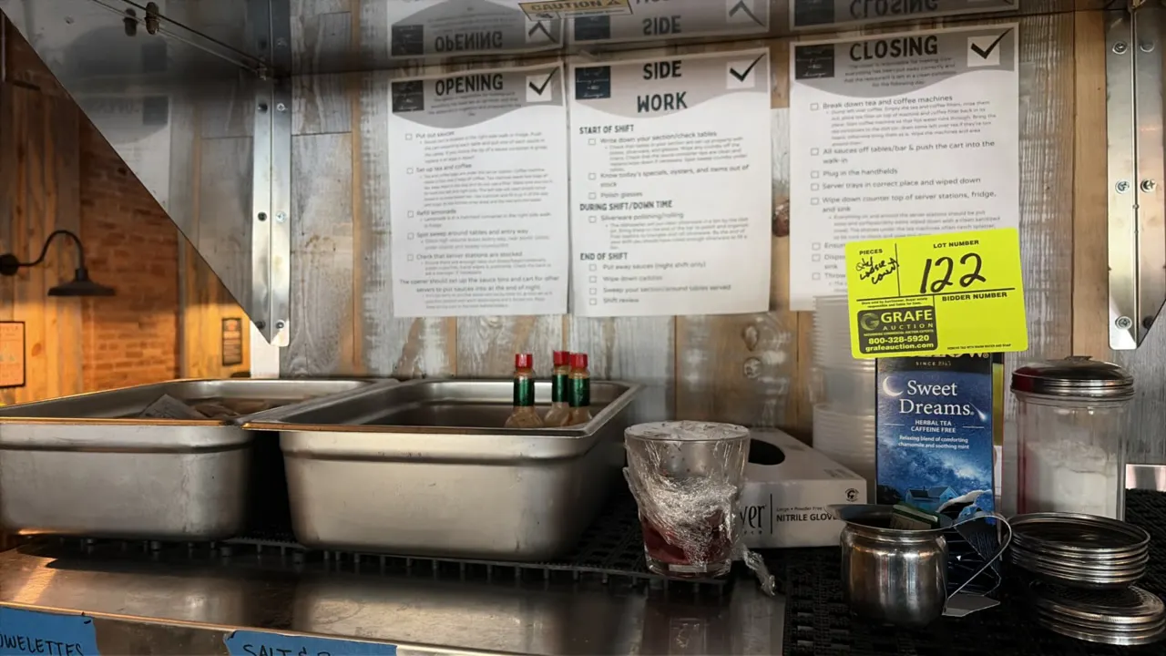 Assorted lot of stainless steel food pans and to-go containers. Includes stainless steel steam table pans, foam hinged takeout containers, and clear p