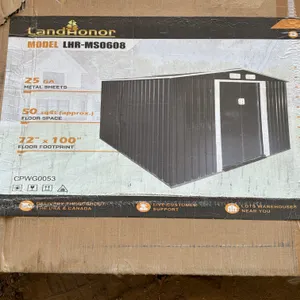 UNUSED 2026 LANDHONOR LHR-MS0608 6’X8' GALVANIZED METAL SHED