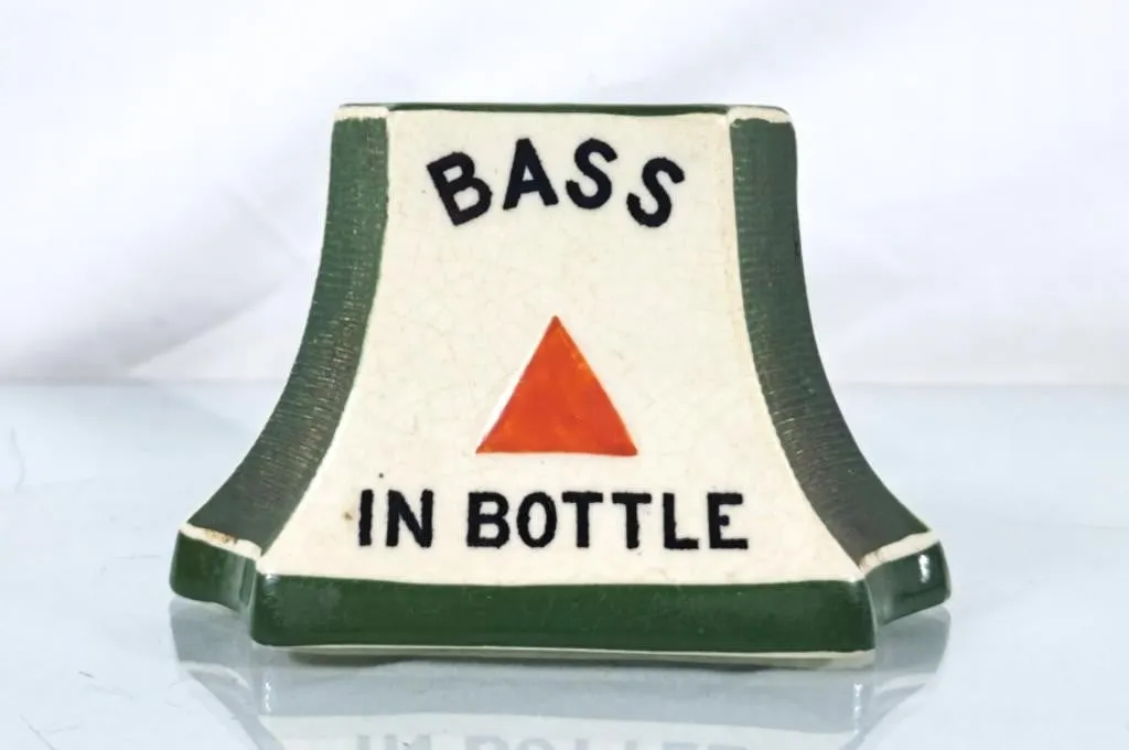 Vintage Bass Ale Ceramic Match Holder & Striker -