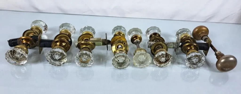 Collection of Vintage Glass Door Knobs