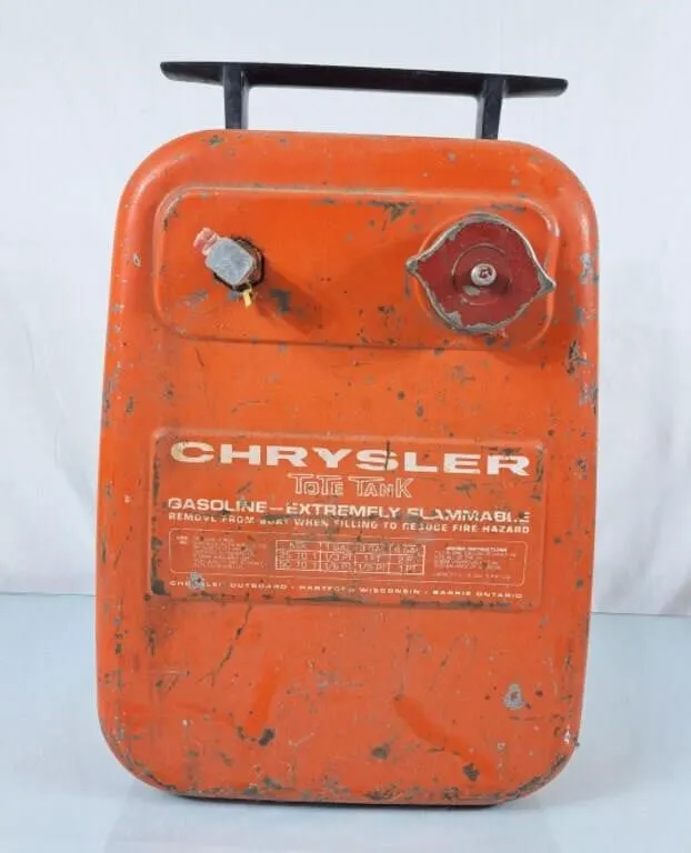 Vintage Chrysler Tote Tank - Metal Gas Tank
