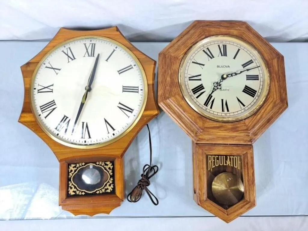 Vintage Bulova Regulator & United Clock Corp.