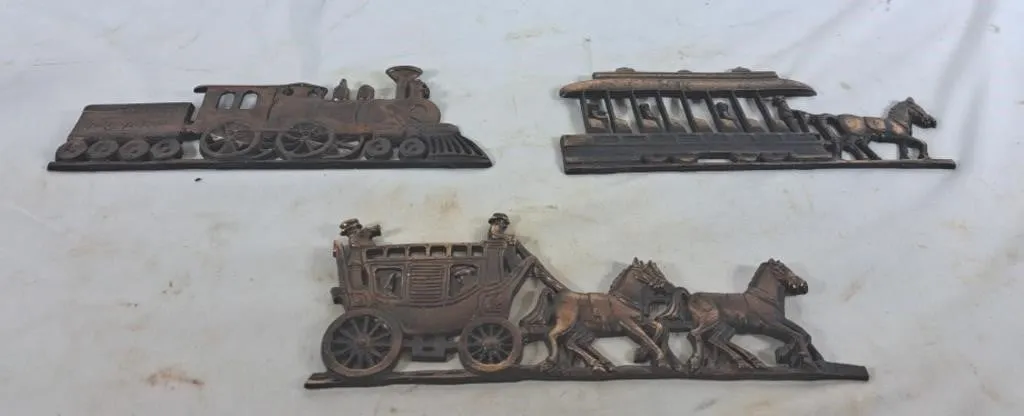 W & A RR Vintage Train Wall Plaque, Horse and