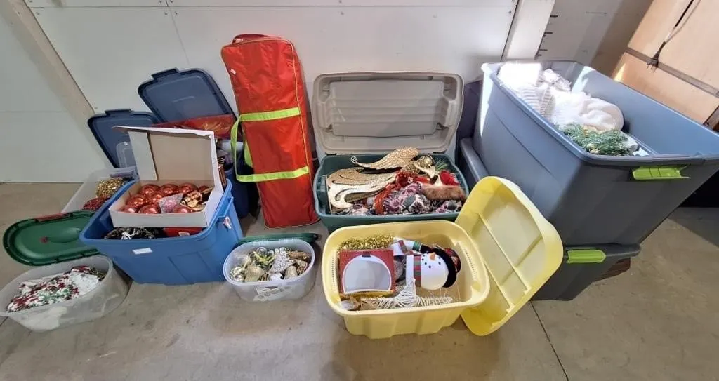 Large Christmas lot with totes