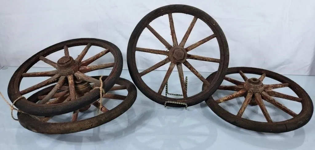 Vintage Thayer Wood Spoke Wheels x4