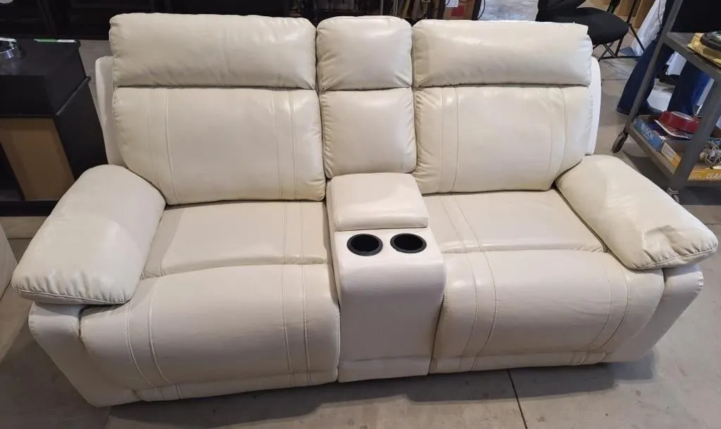 Modern reclining theater seats with center