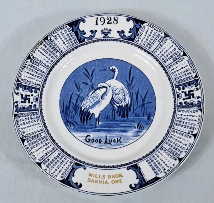 1928 Mills Bros. Sarnia Calendar Plate