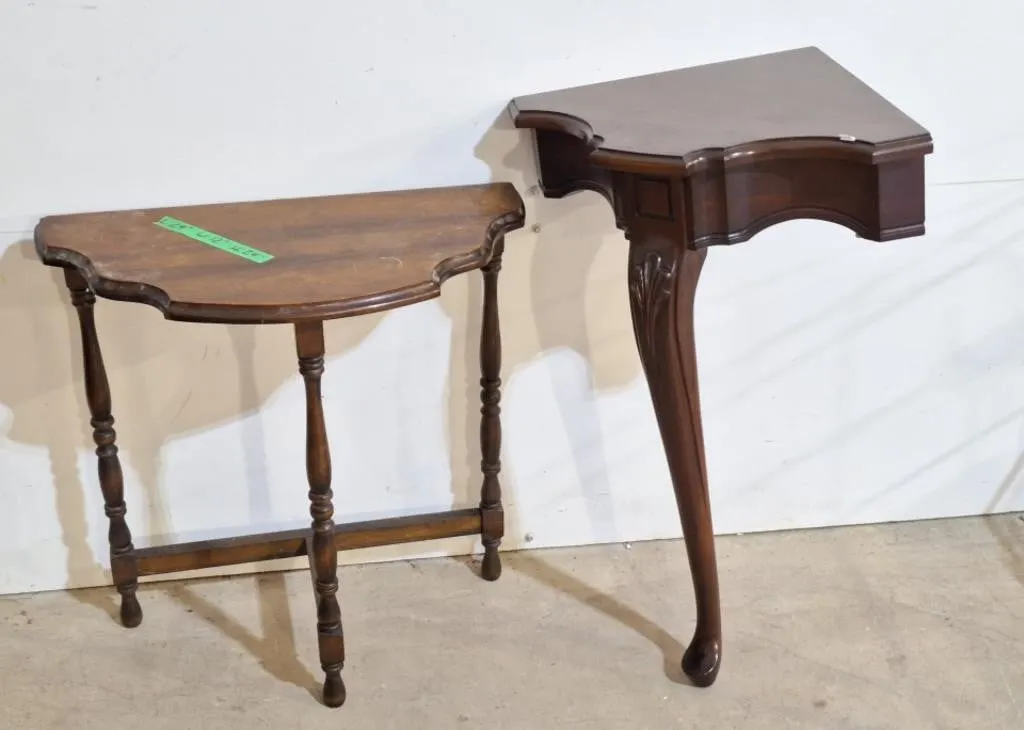 Half moon table and corner table