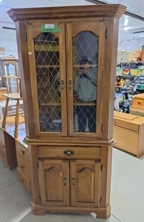 Gorgeous corner display cabinet