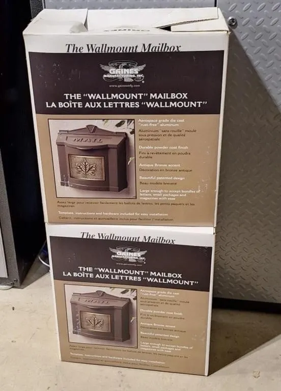 2 wallmount mailboxes