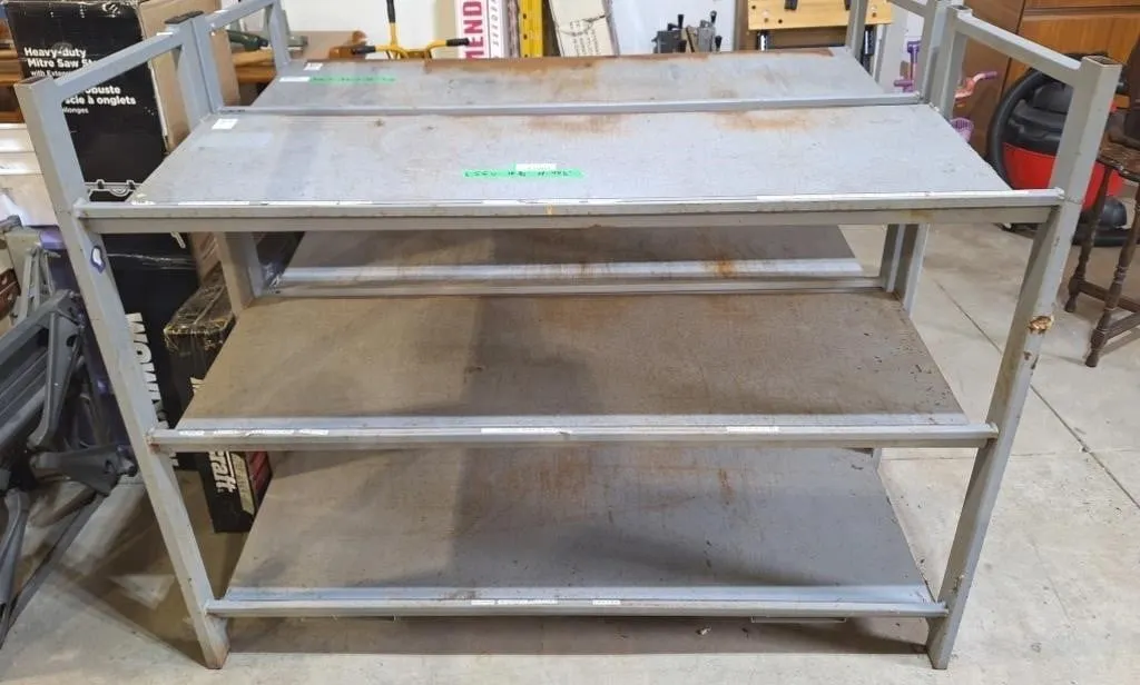 Metal storage shelf