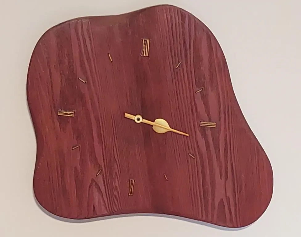 Freeform wooden wall clock