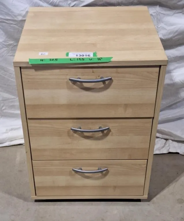 Petite modern 3 drawer storage cabinet