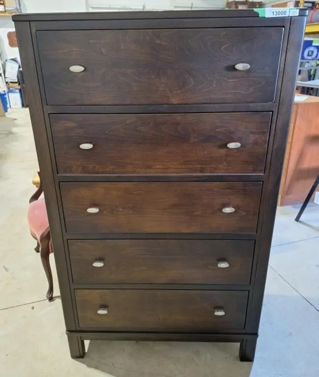 Modern 5 drawer high boy dresser