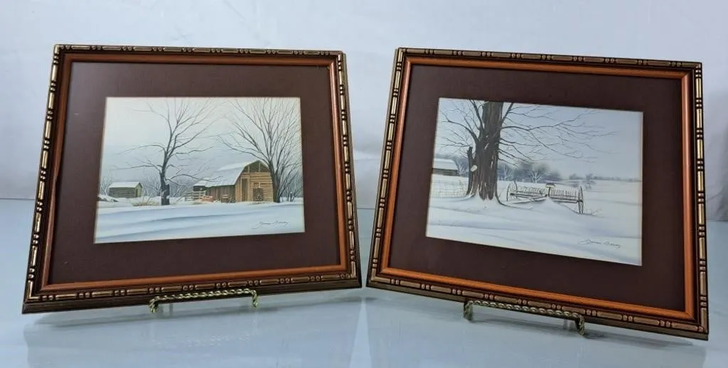 James Bessey Framed Farm Prints "December Morning"