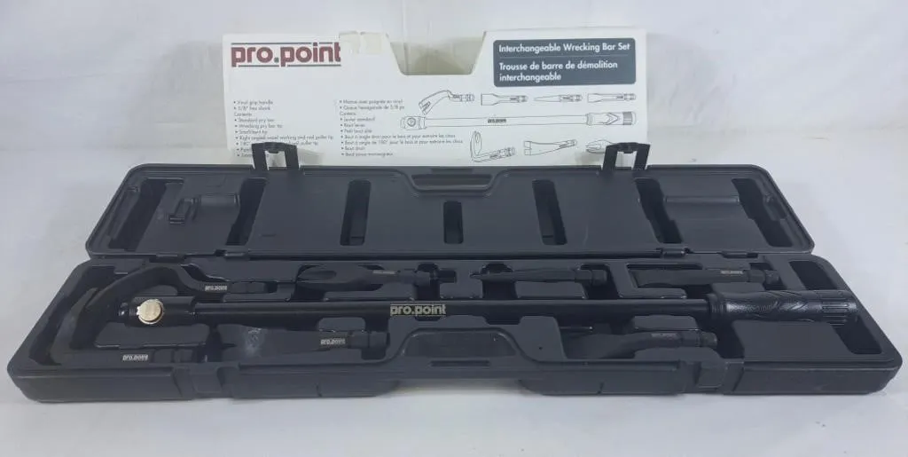 Pro Point. Interchangeable Wrecking Bar Set