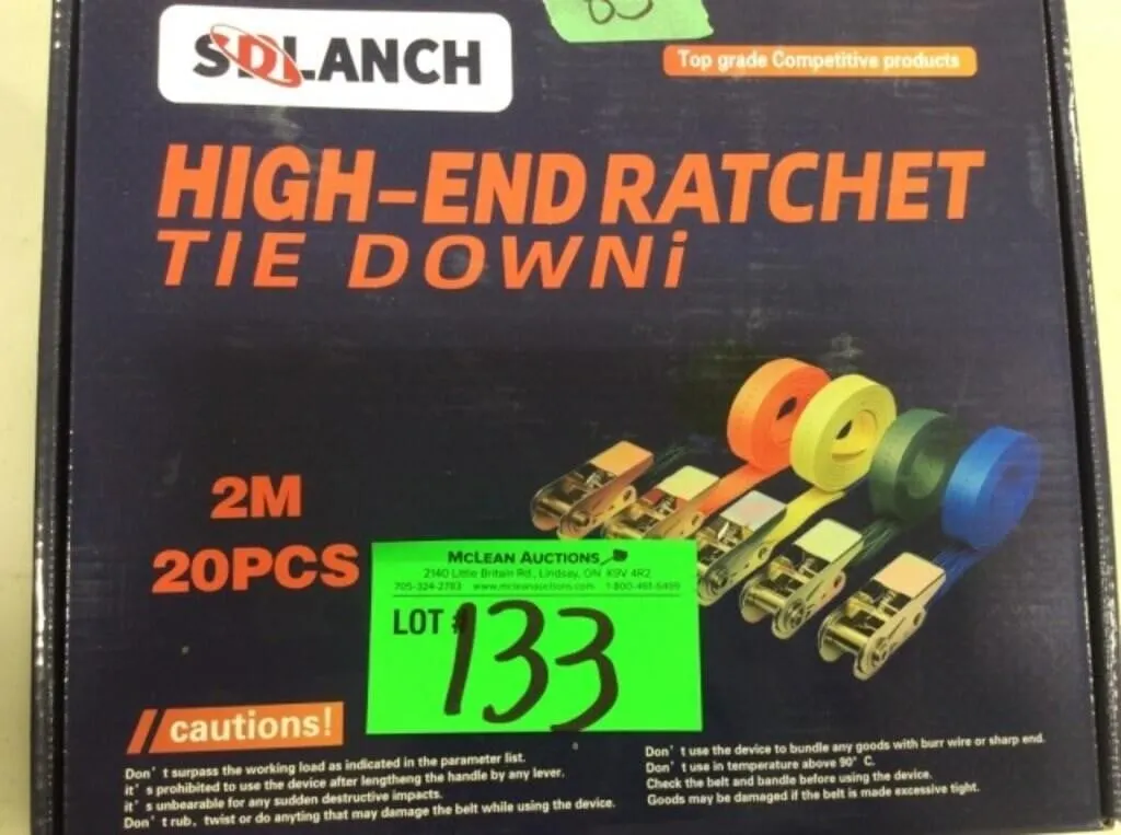 2026 Unused High End Ratchet Tie Down 2m