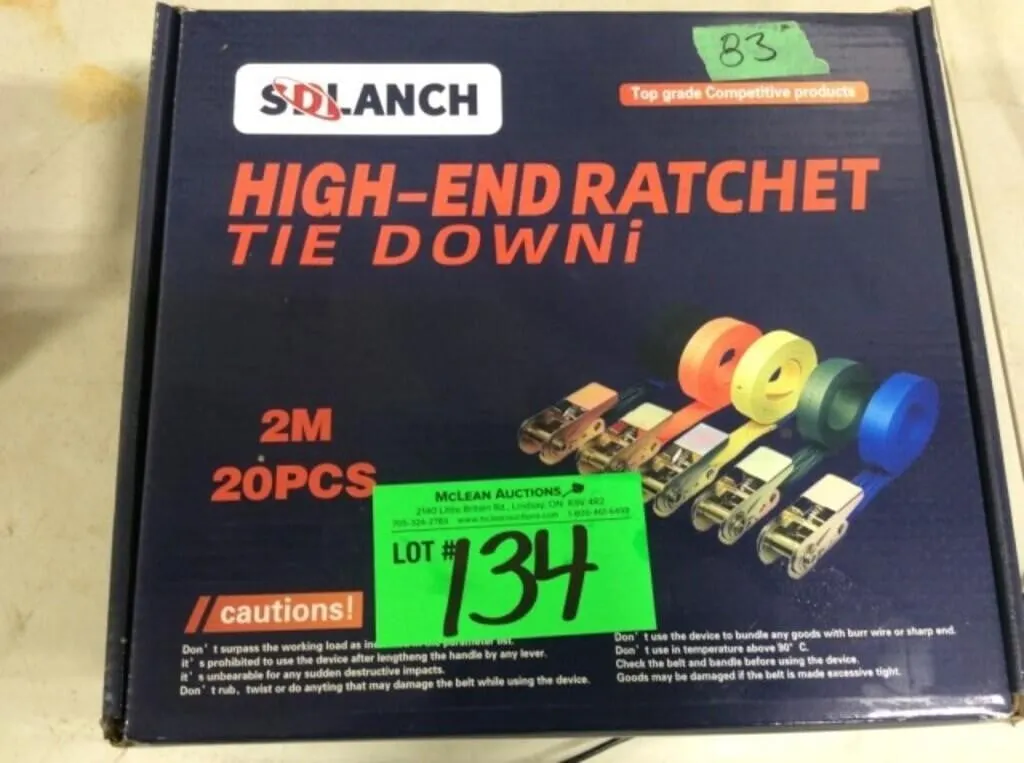 2026 Unused High End Ratchet Tie Down 2m