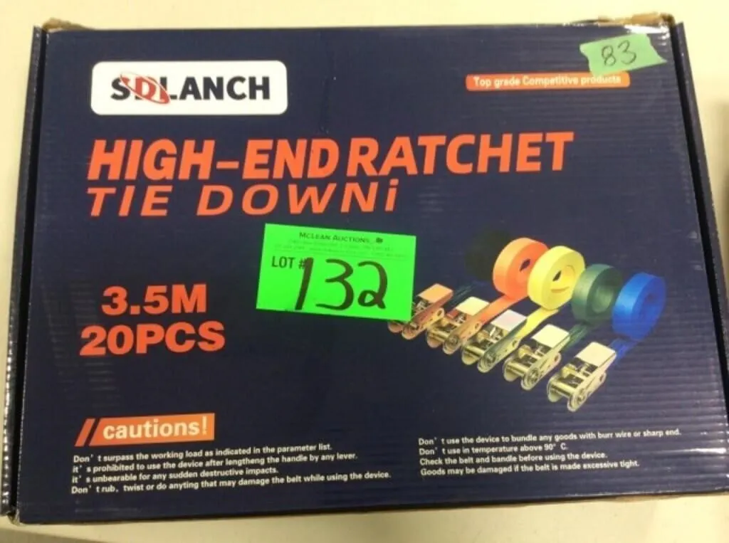 2026 Unused High End Ratchet Tie Down 3.5m
