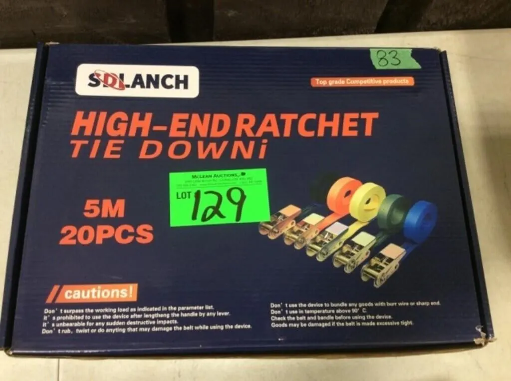 2026 Unused High End Ratchet Tie Down 5m