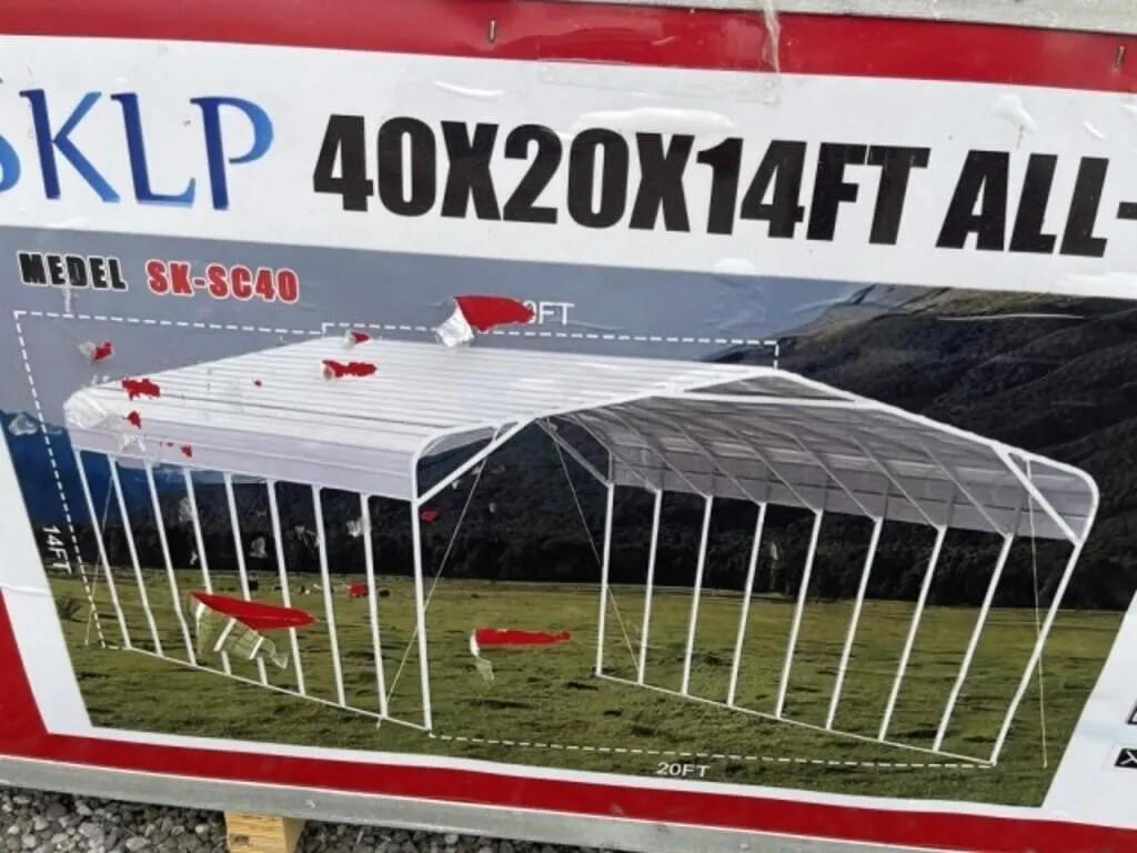 2026 Unused Sklp All Steel Carport Sk-sc40