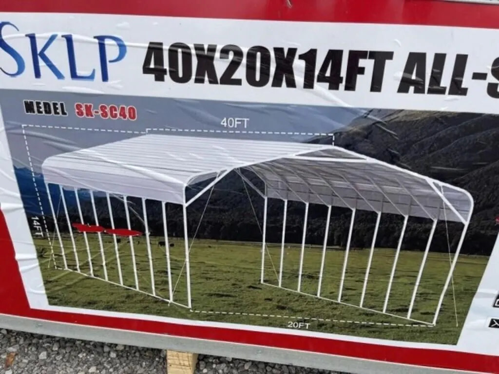 2026 Unused Sklp All Steel Carport Sk-sc40