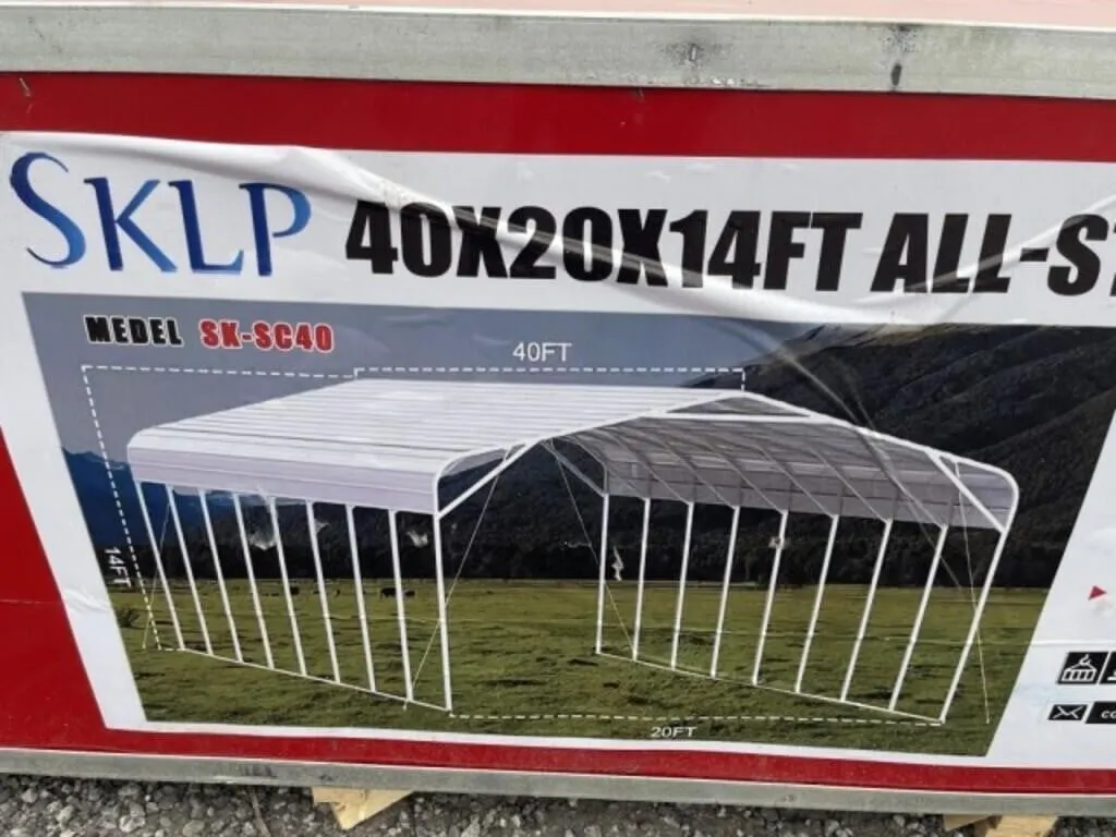2026 Unused Sklp All Steel Carport Sk-sc40
