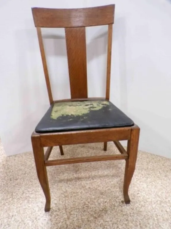 Vintage Paddle Back Chair Cushioned Seat is