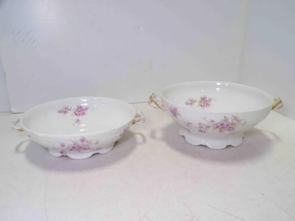 2 French Theodore Haviland Limoges Serving Bowls