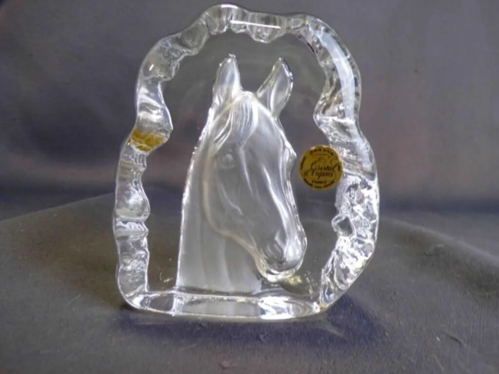 France Genuine Lead Crystal Horse Head