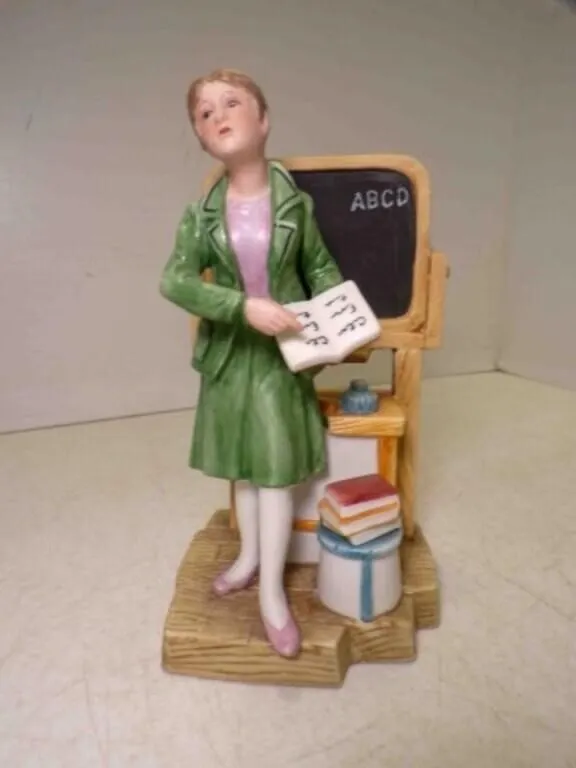 Vintage Lefton Hand Painted Ceramic Teacher Figure