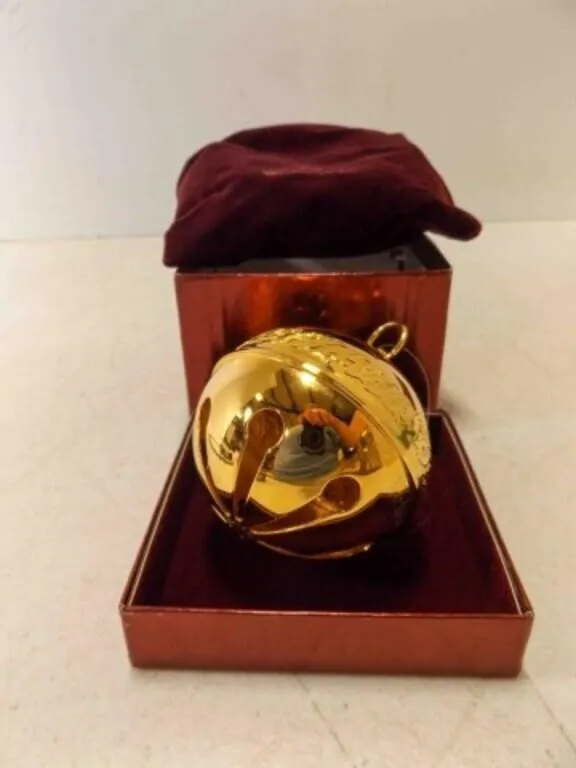 Wallace Annual Gold Plated Sleigh Bell Christmas