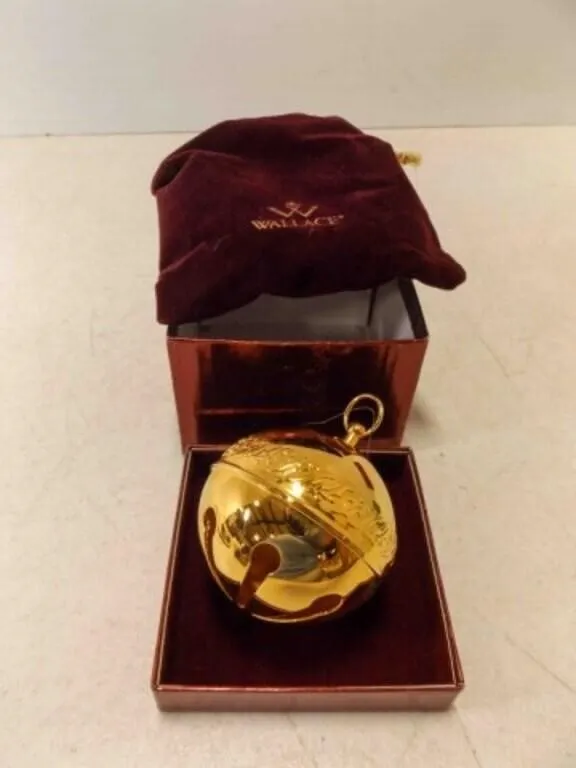 Wallace Annual Gold Plated Sleigh Bell Christmas